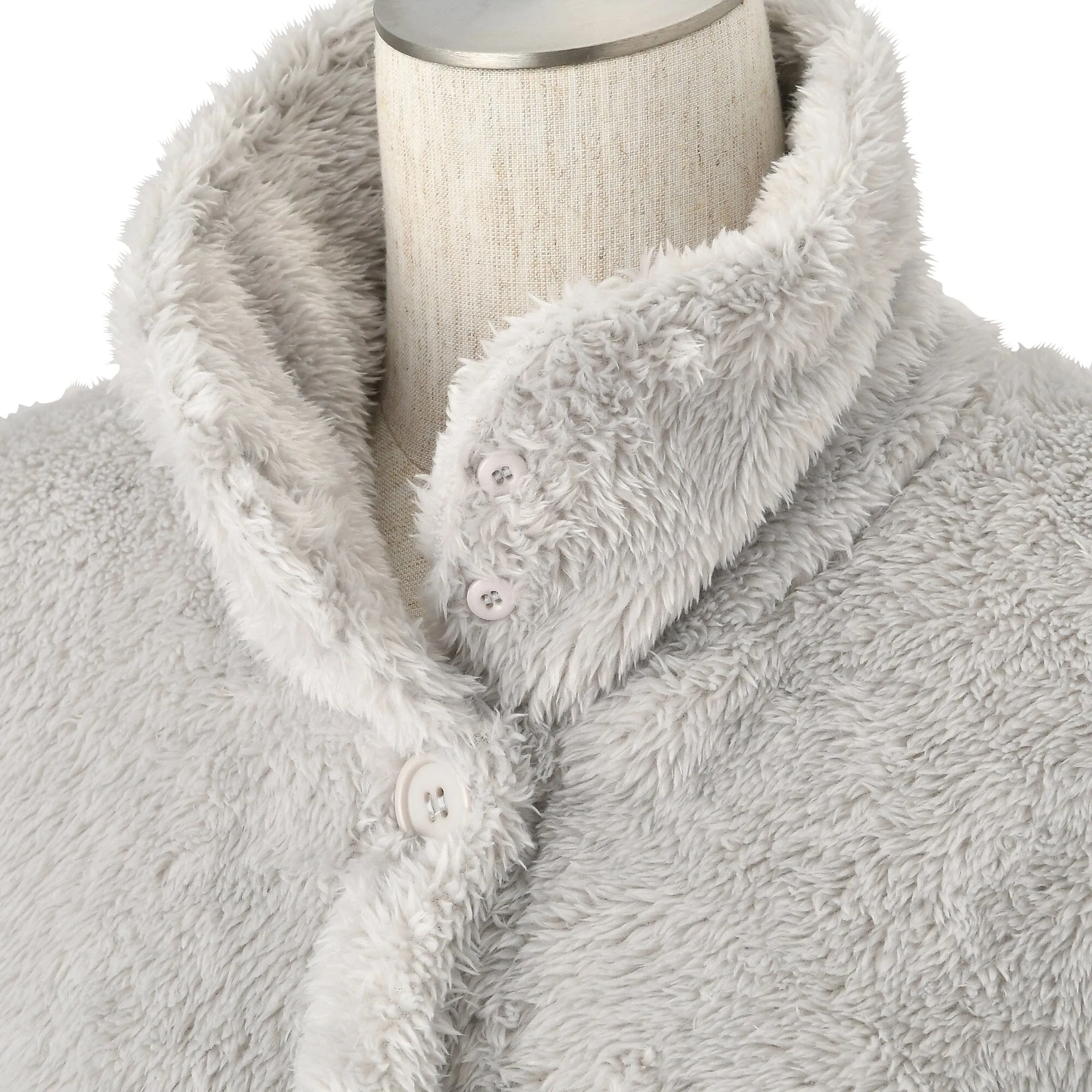 Warm Fleece Blanket Robe  Gray