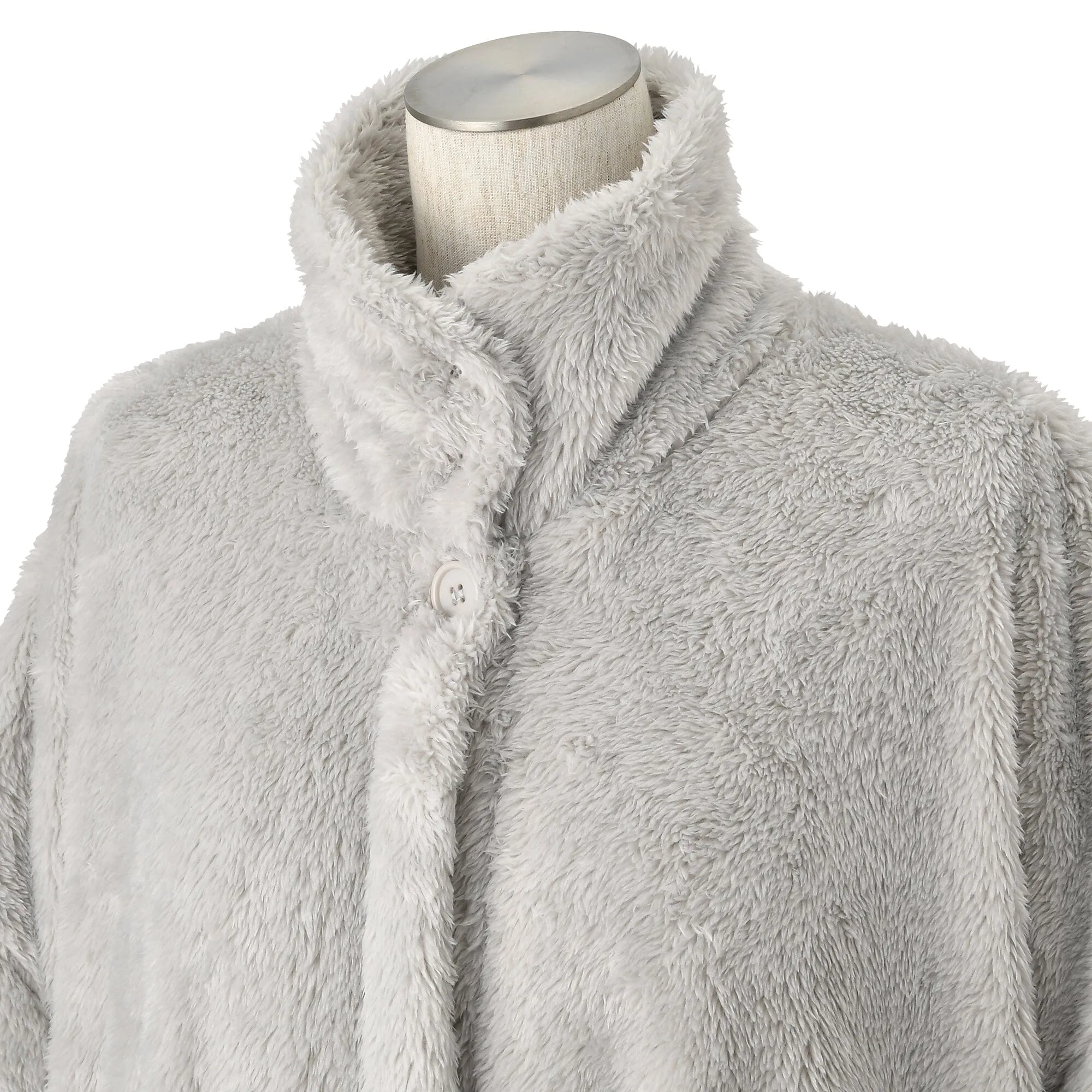 Warm Fleece Blanket Robe  Gray