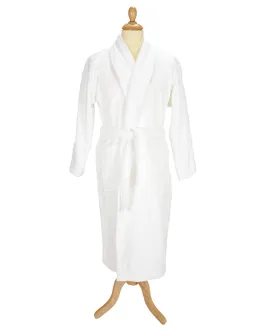 White - ARTG® Bath robe with shawl collar