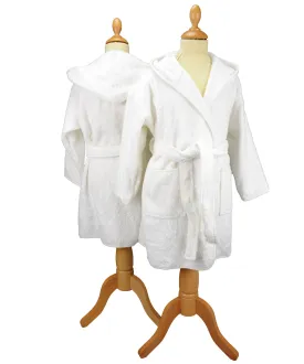 White - ARTG® Boyzz & Girlzz® hooded bathrobe