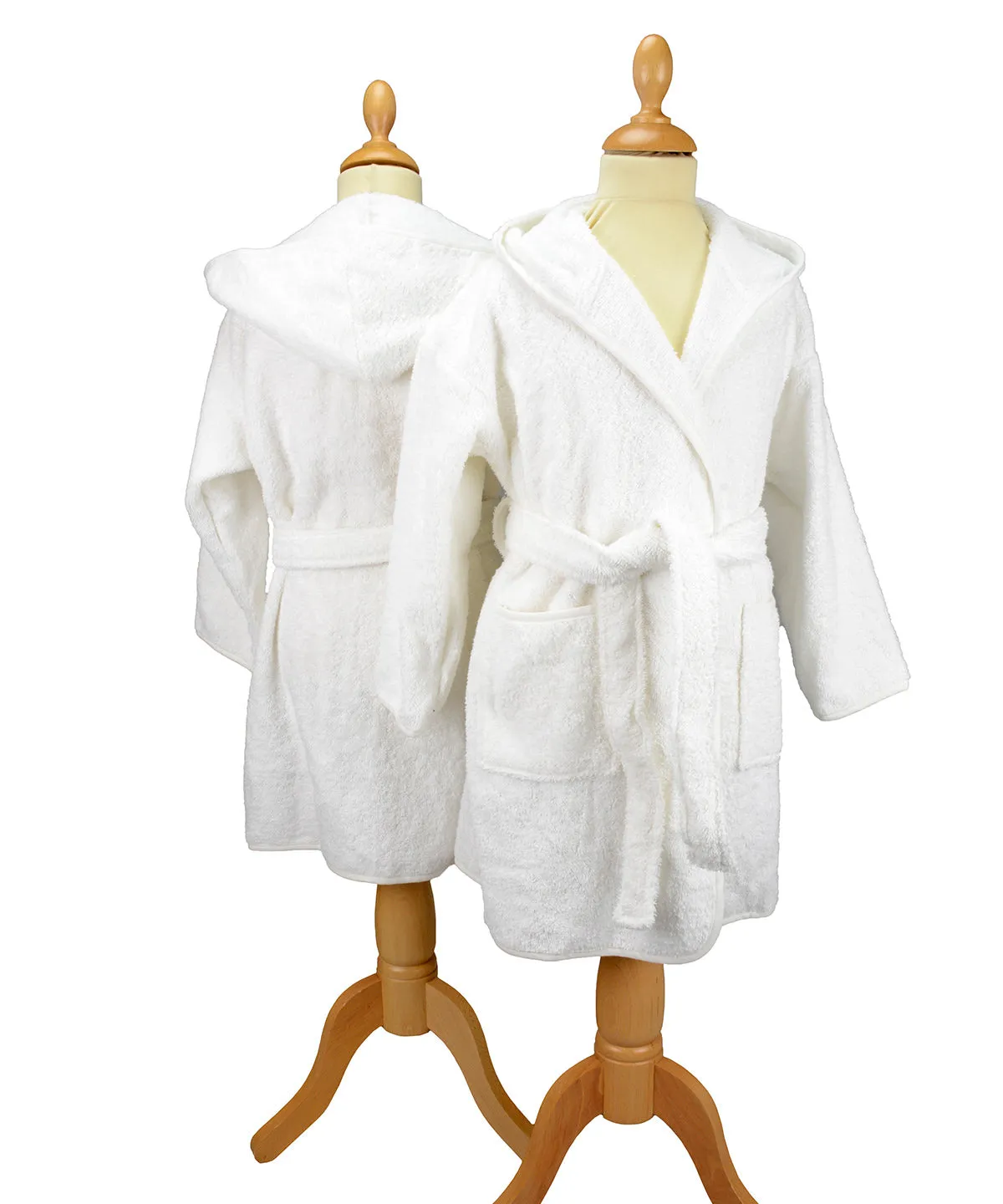 White - ARTG® Boyzz & Girlzz® hooded bathrobe