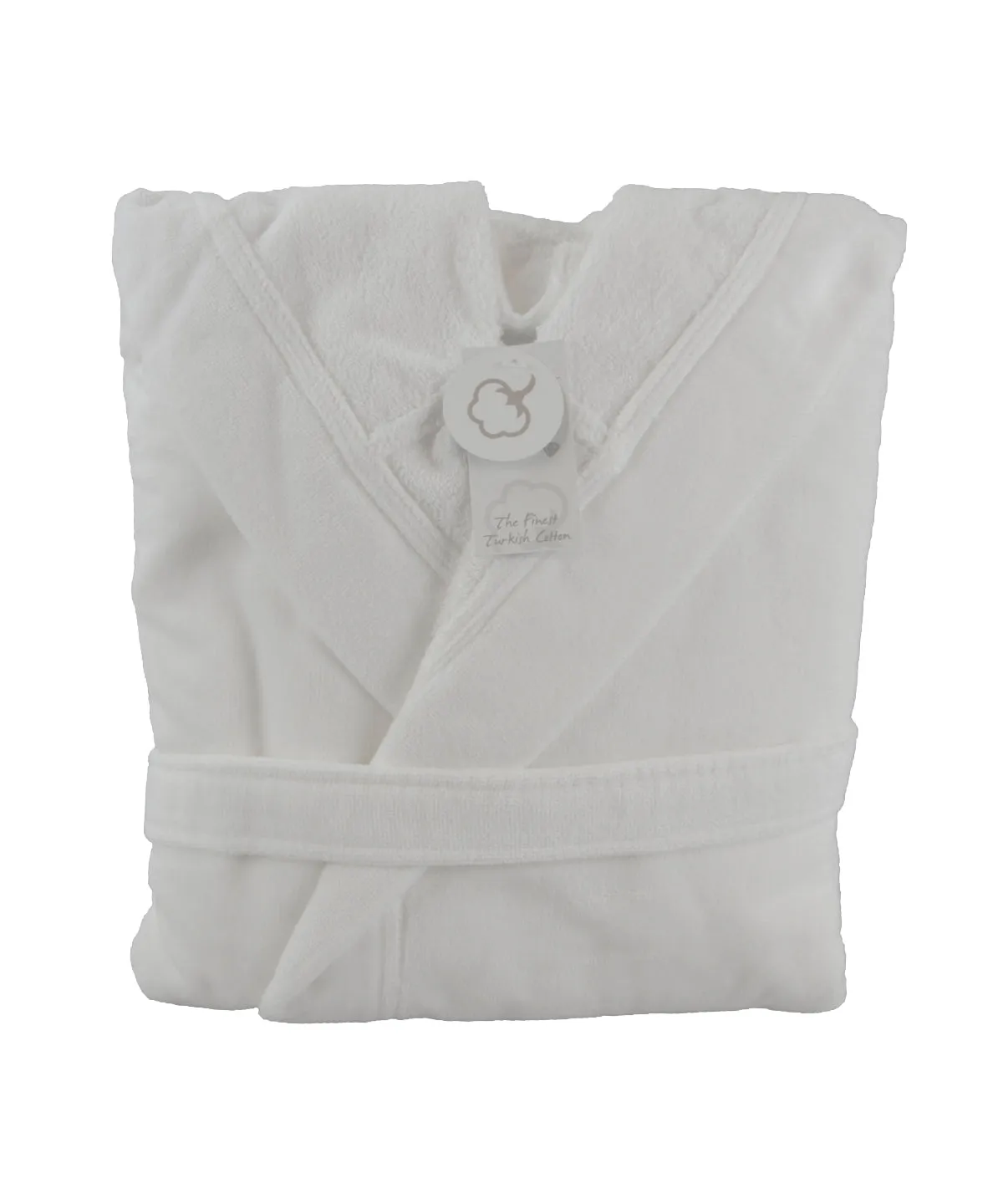 White - ARTG® deluxe velour bathrobe with hood