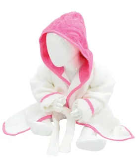 White/Pink - ARTG® Babiezz® hooded bathrobe