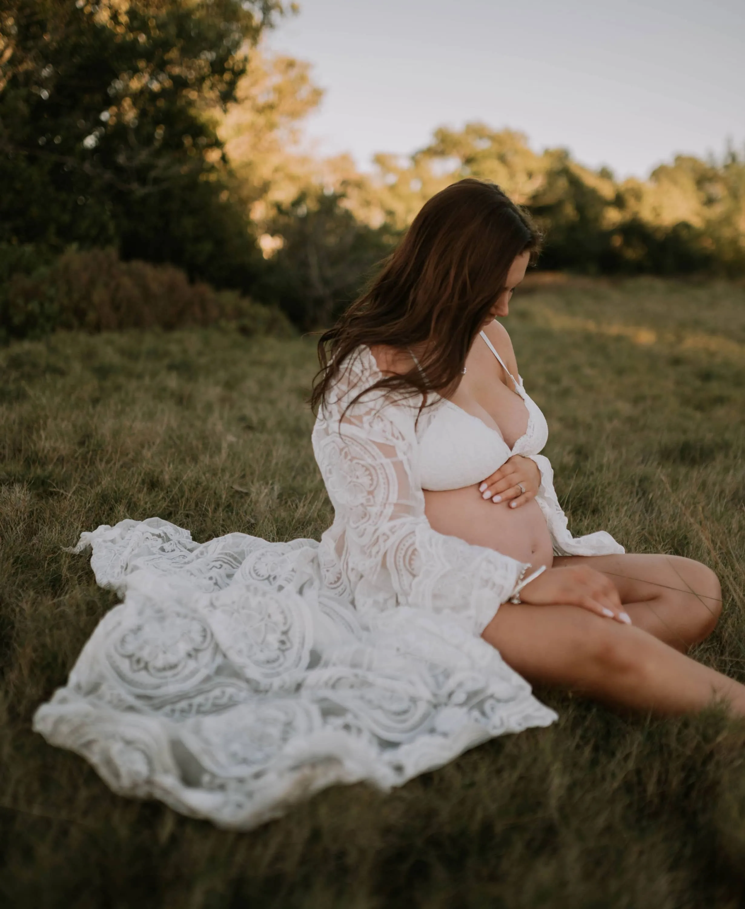 Willow White Lace Robe